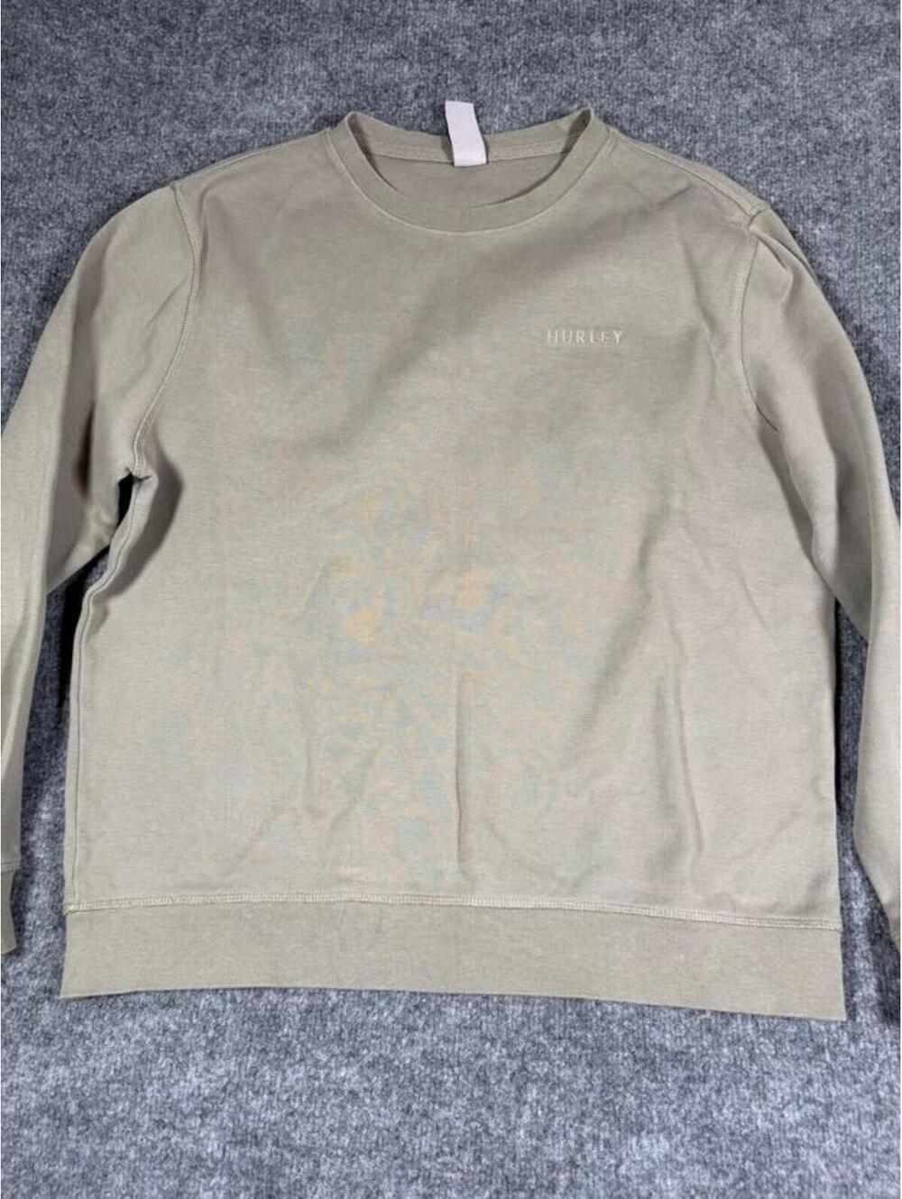 Hurley Men's Medium Beige Crewneck Sweatshirt Medium